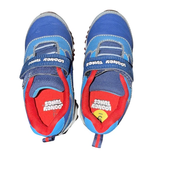 Looney Tunes Boys Girls Blue Red Bugs Bunny Light Up Sneakers Size 9 Toddler - Picture 6 of 7